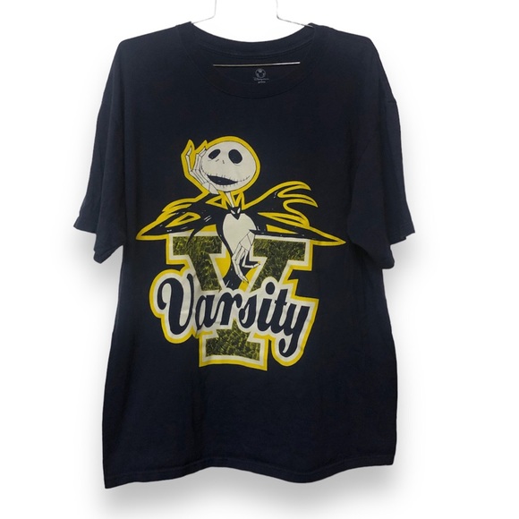 Jack Skellington The Nightmare Before Christmas Varsity T Shirt XL Disney Store - Picture 1 of 4
